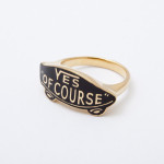YES OF COURSE ring gold -black-