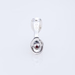 SILVER SPOON BABY RING WITH BIRTHSTONE – JANUARY -